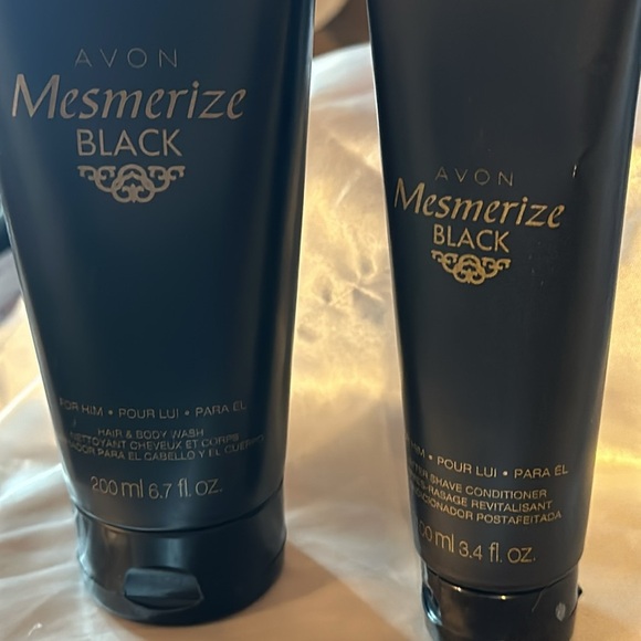 Avon “Mesmerize For Him”Hair & BodyWash 6.7oz & AfterShave Conditioner 3.4 oz - Picture 2 of 3